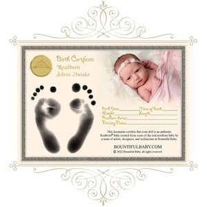 ^*Realborn® Silvia Awake (20" Reborn Doll Kit)
