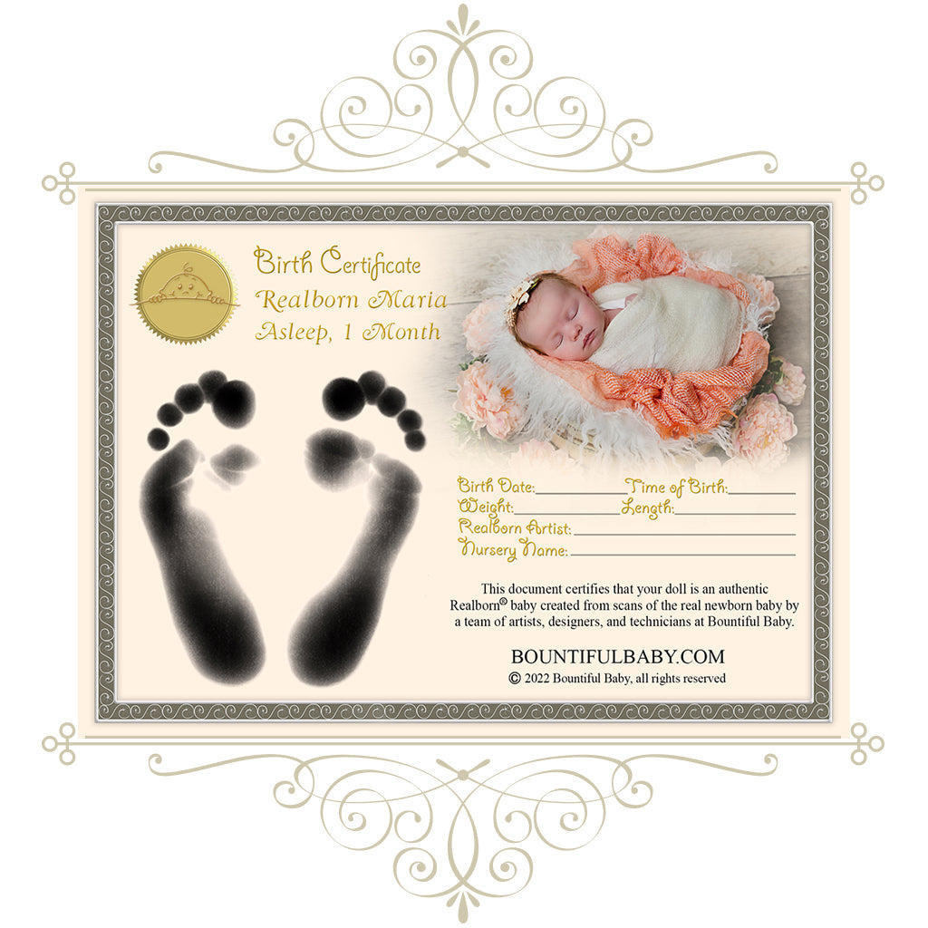 ^*Realborn® Maria Sleeping, 1 Month (20" Reborn Doll Kit)