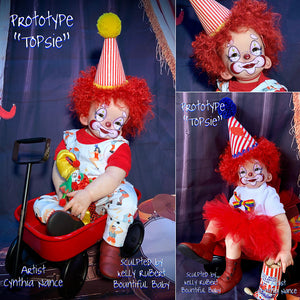 ^*Topsie, by Kelly RuBert (20-21" Reborn Clown Kit)