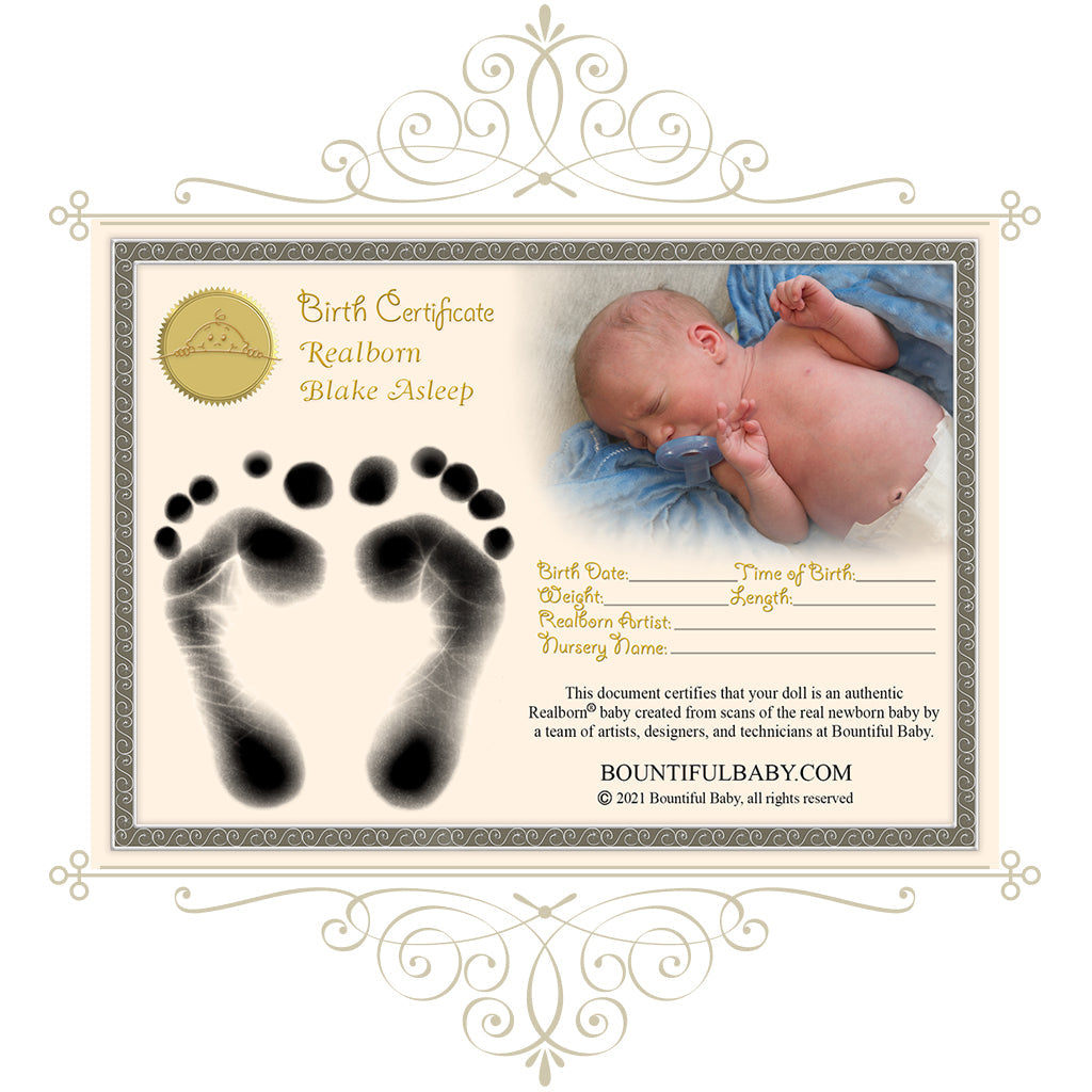 ^*Realborn® Blake Sleeping (18-19" Reborn Doll Kit)