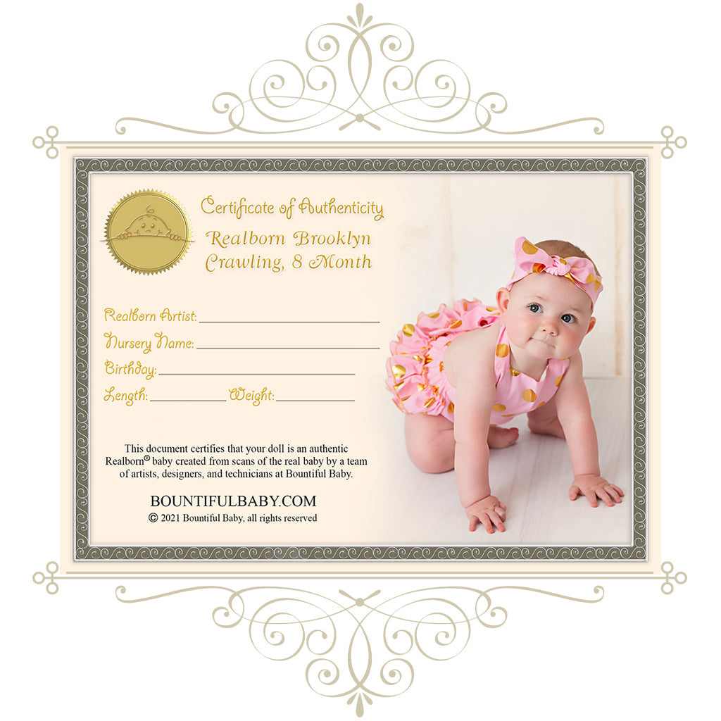 ^*Realborn® Brooklyn Crawling - 8 Month (24" Reborn Doll Kit WITH TORSO)