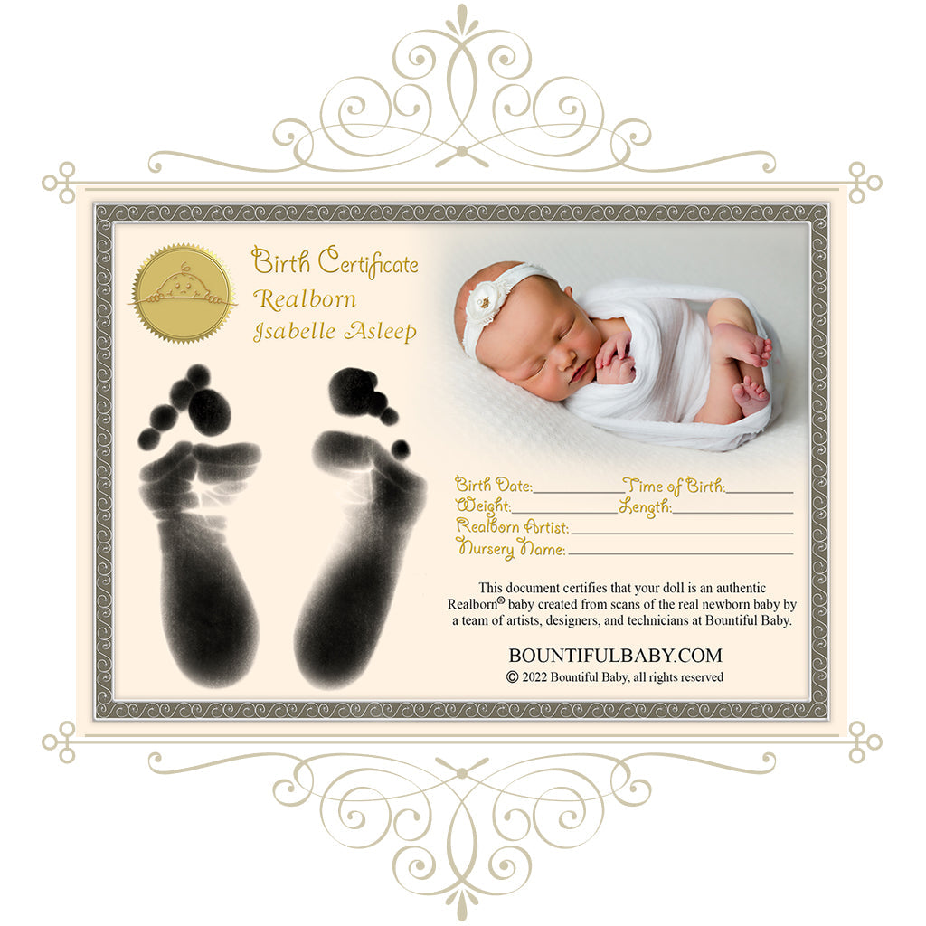 ^*Realborn® Isabelle Sleeping (19" Reborn Doll Kit)