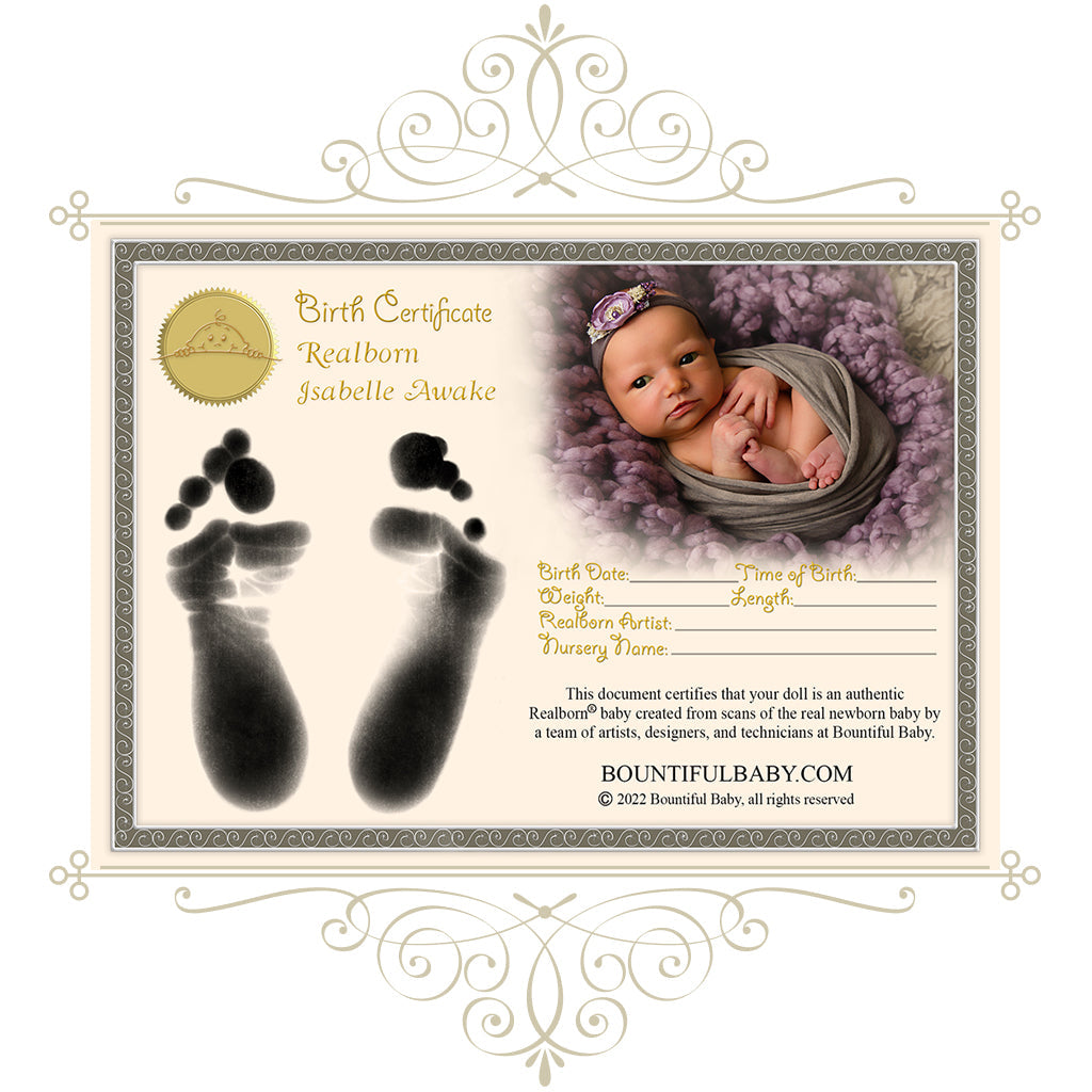 ^*Realborn® Isabelle Awake (19" Reborn Doll Kit)