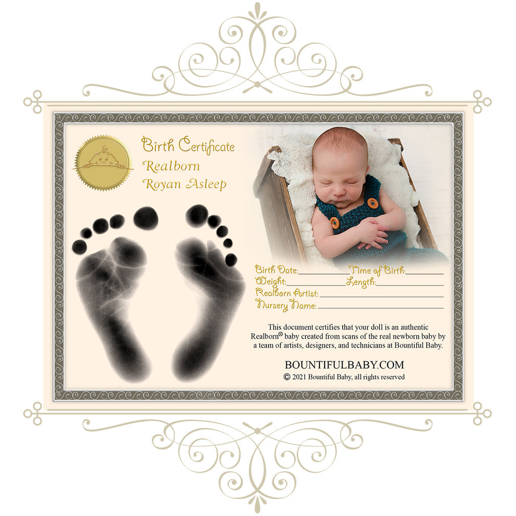 ^*Realborn® Royan Sleeping (20" Reborn Doll Kit)