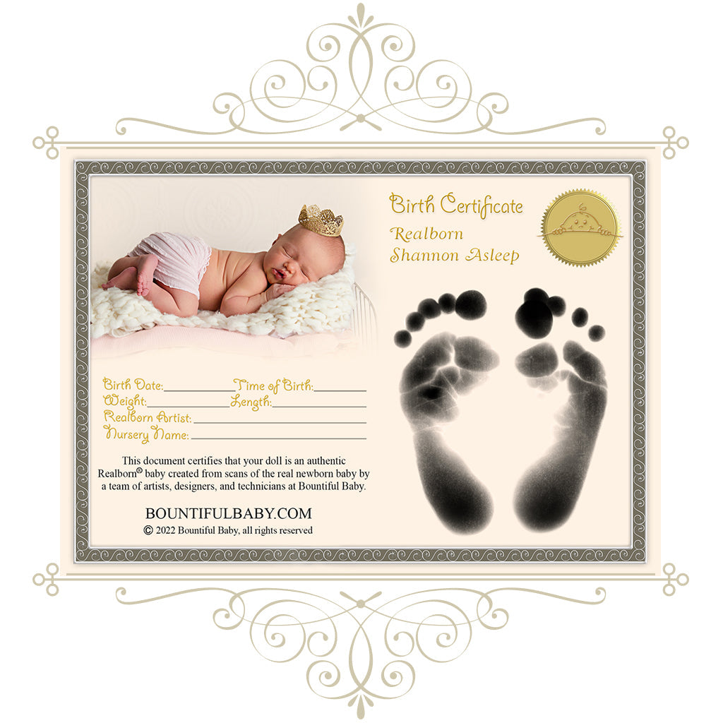 ^*Realborn® Shannon Sleeping (18.5" Reborn Doll Kit)